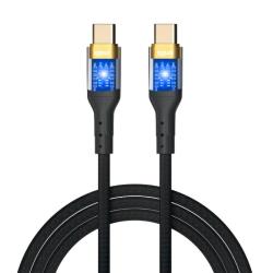 iggual Cable USB-C a tipo C 3A 100 cm trenzado LED