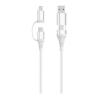 EWENT Cable 4-1 60W 1m USB-C Lightning USB-A Datos