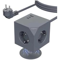 Coolbox CUBIK 3 Enchufes Cubo Magnético Carga USB