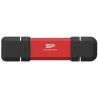 SP Memoria USB DS72 250GB USB A+C 3.2 Gen2 Rojo