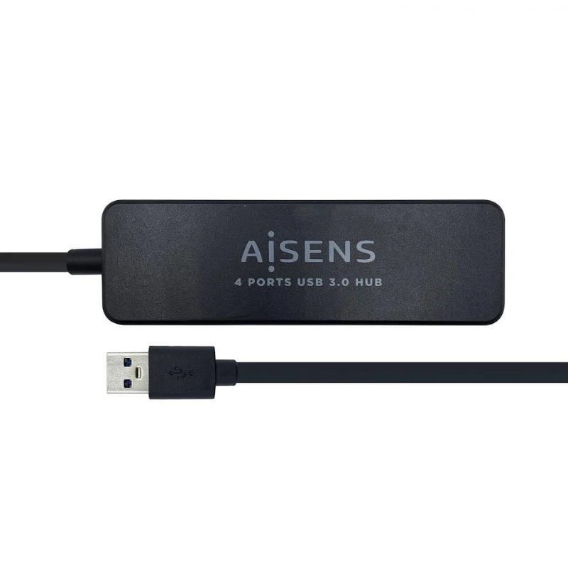 Aisens Hub USB 3.0 tipo A/M-4xtipo A/H negro 30cm Aisens Hub USB 3.0 tipo A/M-4xtipo A/H negro 30cm
