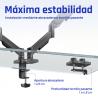 iggual SPMP02-A Soporte pinza 2 monitor 17-32" pro