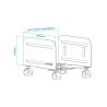TooQ Soporte para CPU de SUELO con ruedas negro