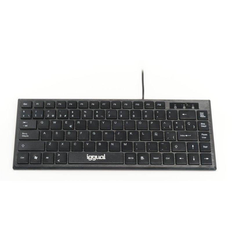 iggual Teclado USB compacto TKL Slim TKL-USB negro iggual Teclado USB compacto TKL Slim TKL-USB negro
