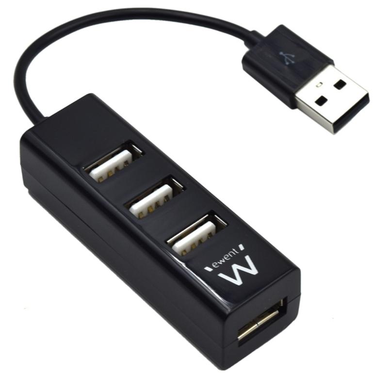 Ewent EW1123 MINI-HUB USB 4 Puertos Negro Ewent EW1123 MINI-HUB USB 4 Puertos Negro