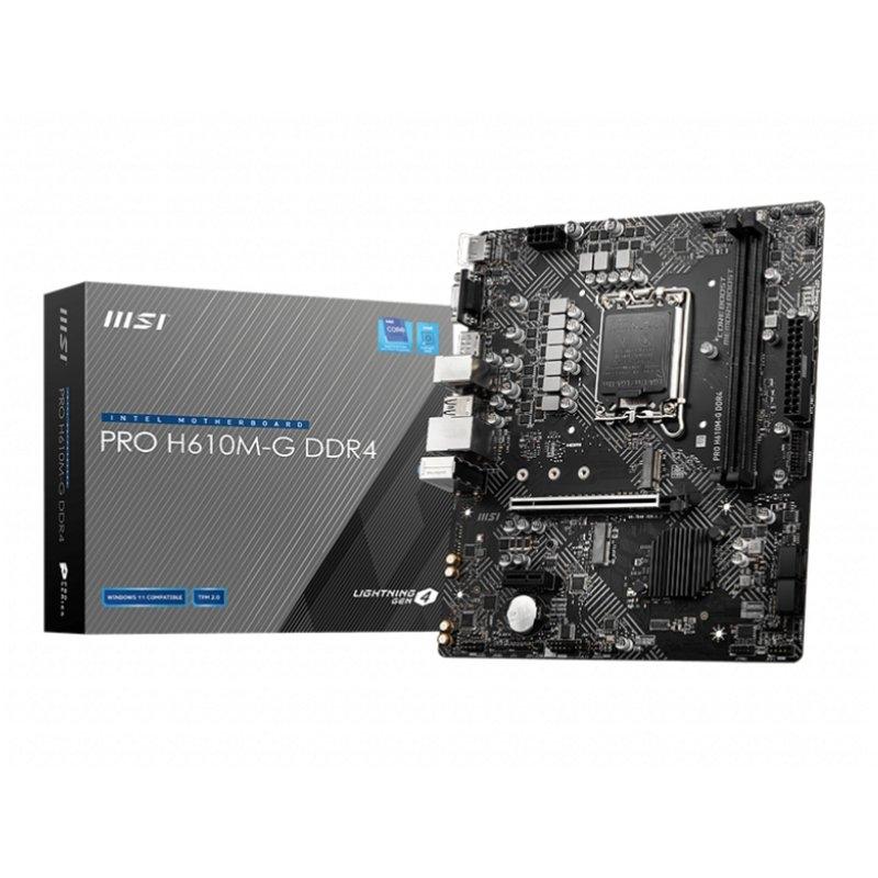 MSI Placa Base PRO H610M-G DDR4 mATX 1700 MSI Placa Base PRO H610M-G DDR4 mATX 1700