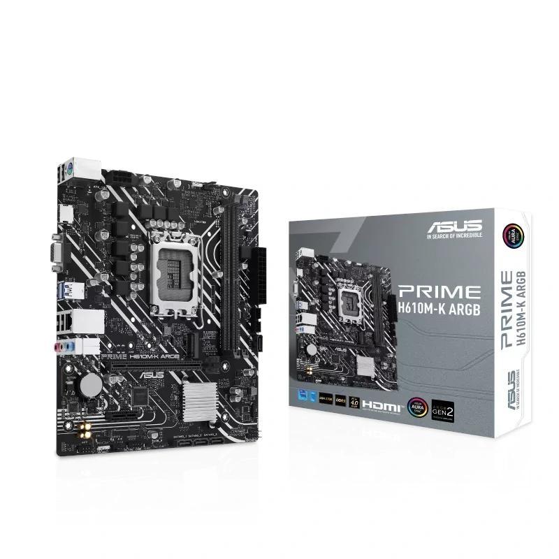 ASUS Placa Base PRIME H610M-K DDR5 ARGB mATX 1700 ASUS Placa Base PRIME H610M-K DDR5 ARGB mATX 1700