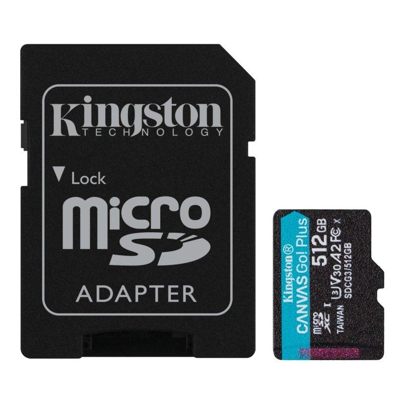 Kingston SDCG3/512GB microSD A2 clase 10 512GB c/a Kingston SDCG3/512GB microSD A2 clase 10 512GB c/a