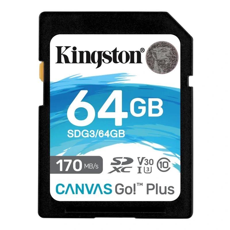 Kingston Canvas Go! Plus SD 64GB class 10 U3 V30 Kingston Canvas Go! Plus SD 64GB class 10 U3 V30